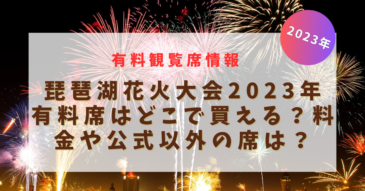 琵琶湖大花火大会2023年　チケット　2枚セット連番　 Jエリア